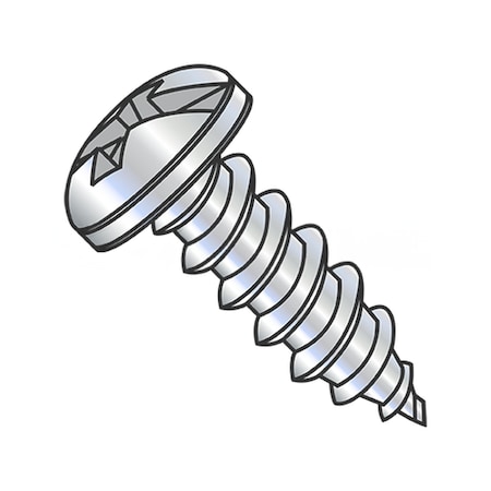 Usa Industrials Self-Drilling Screw, #10-16 x 3/4 in, Zinc Plated Steel Pan Head Combination Phillips/Slotted Drive BULK-SCRW-15075